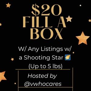 Fill a Box for $20 of any Listings w/a Shooting Star Icon!